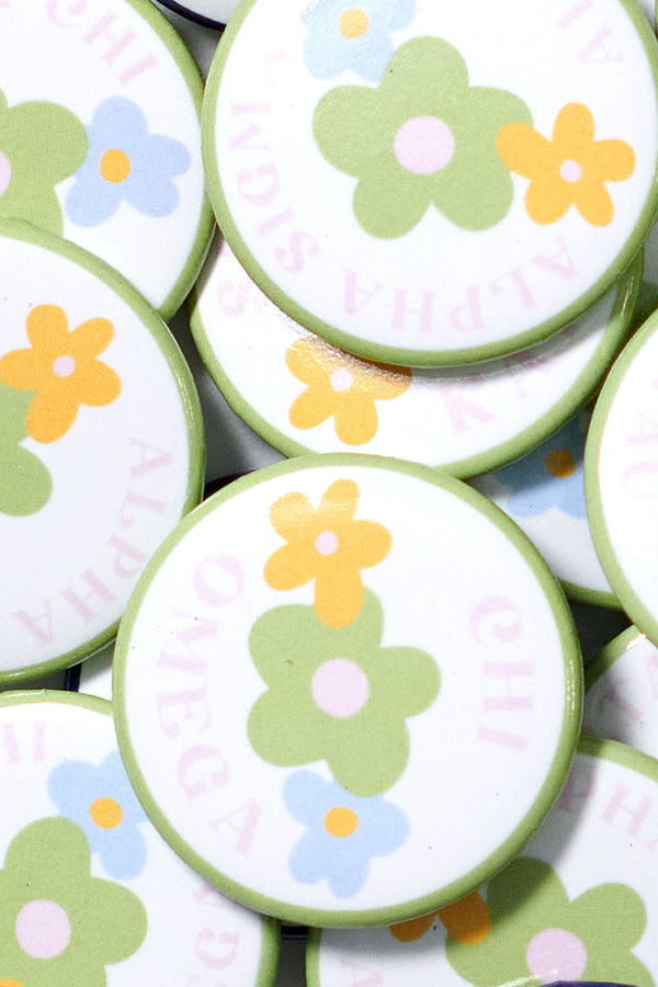 Floral Sorority Button