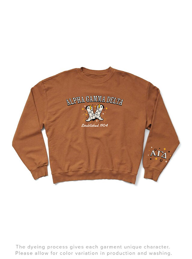 Caffeine Cowboy Light Weight Sorority Crewneck - 2XL