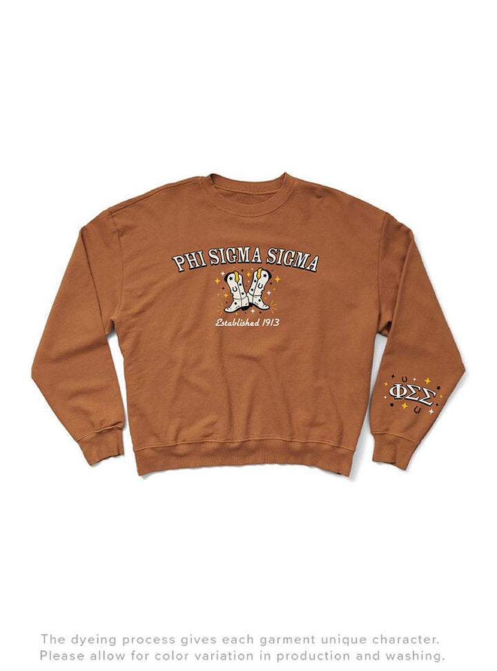 Caffeine Cowboy Light Weight Sorority Crewneck - 2XL