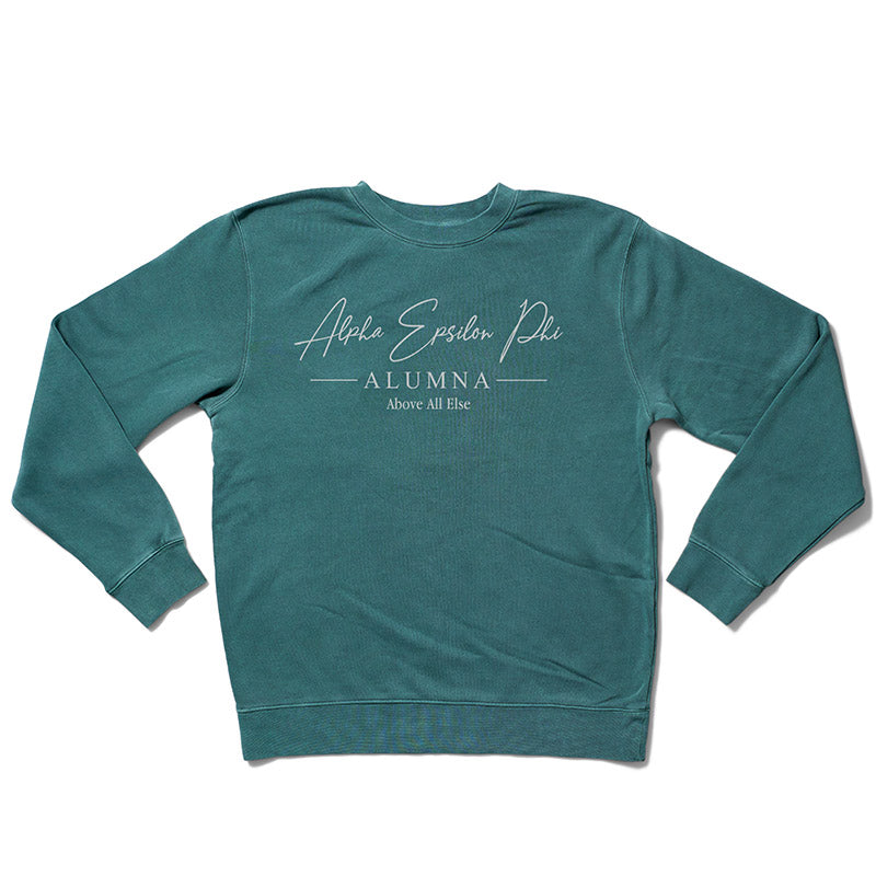 Green Alumna Sorority Crewneck