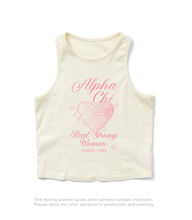 Heart Motto Vanilla Ice Sorority Tank