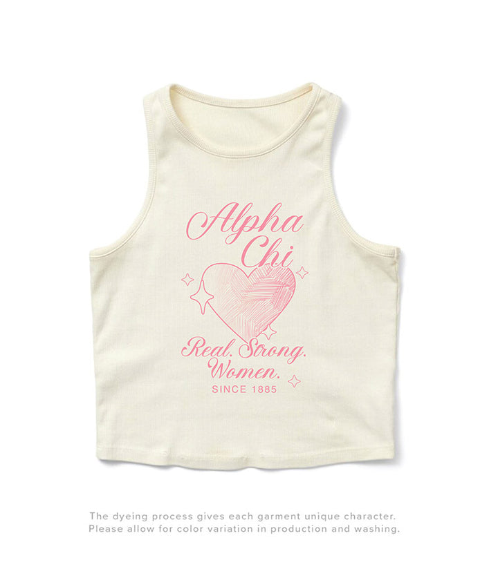 Heart Motto Vanilla Ice Sorority Tank