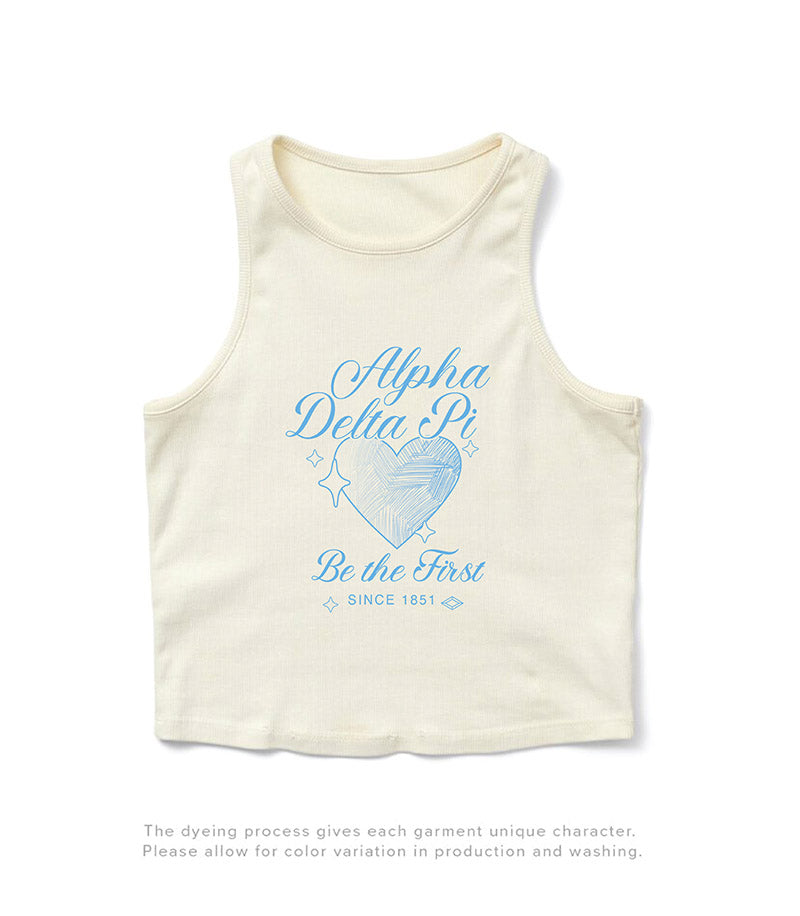 Alpha Delta Pi Heart Motto Vanilla Ice Tank