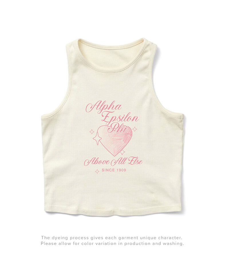 Heart Motto Vanilla Ice Sorority Tank