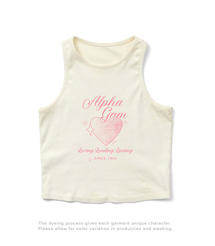 Heart Motto Vanilla Ice Sorority Tank