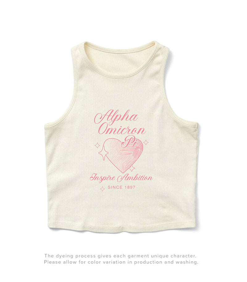 Heart Motto Vanilla Ice Sorority Tank