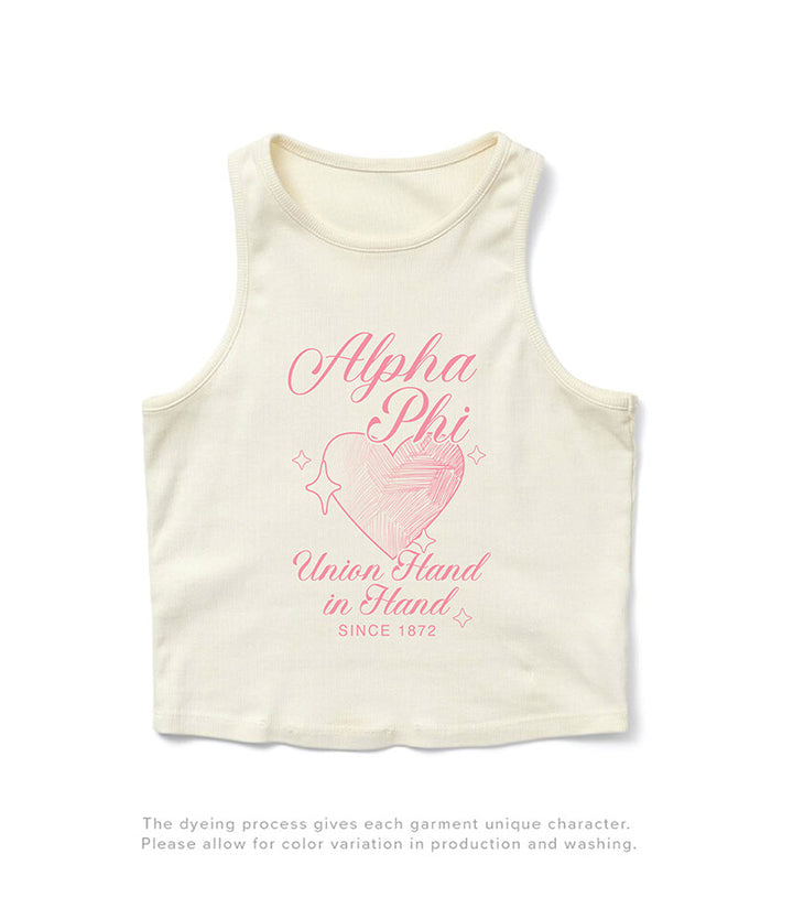 Heart Motto Vanilla Ice Sorority Tank