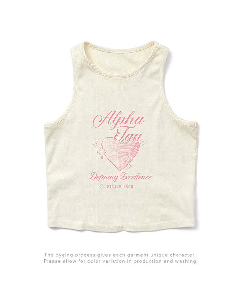 Heart Motto Vanilla Ice Sorority Tank