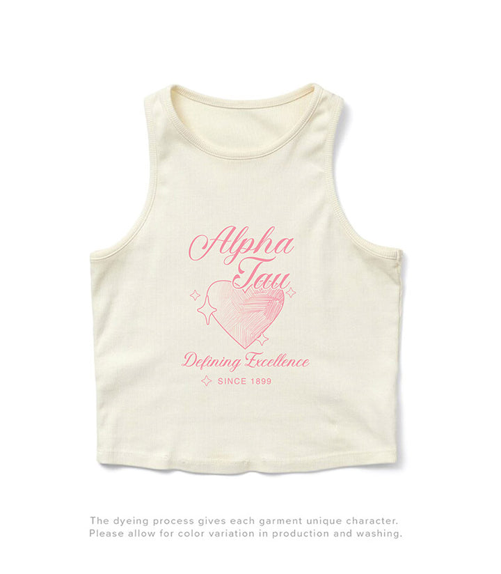 Heart Motto Vanilla Ice Sorority Tank