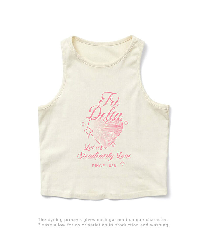 Heart Motto Vanilla Ice Sorority Tank