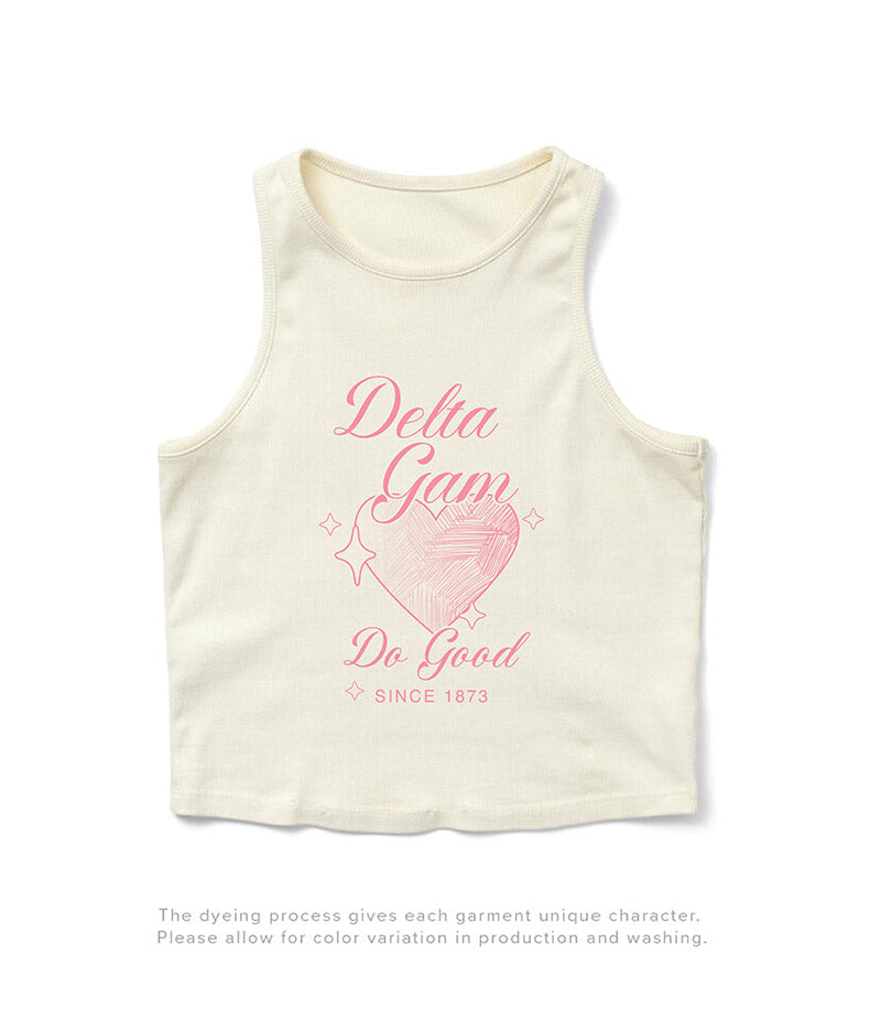 Heart Motto Vanilla Ice Sorority Tank