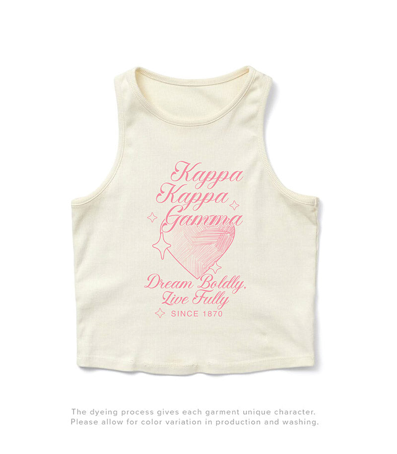 Heart Motto Vanilla Ice Sorority Tank