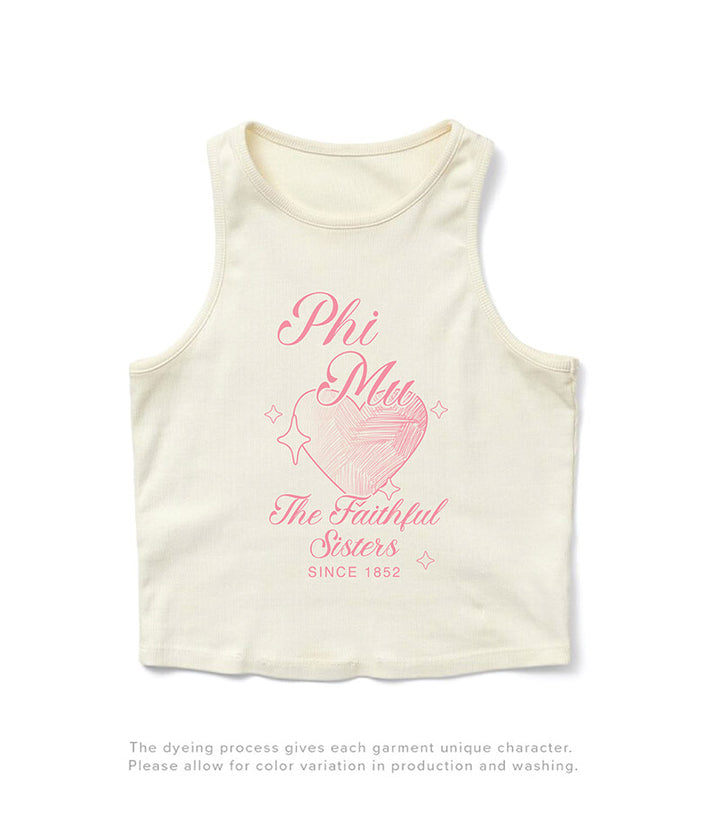 Heart Motto Vanilla Ice Sorority Tank