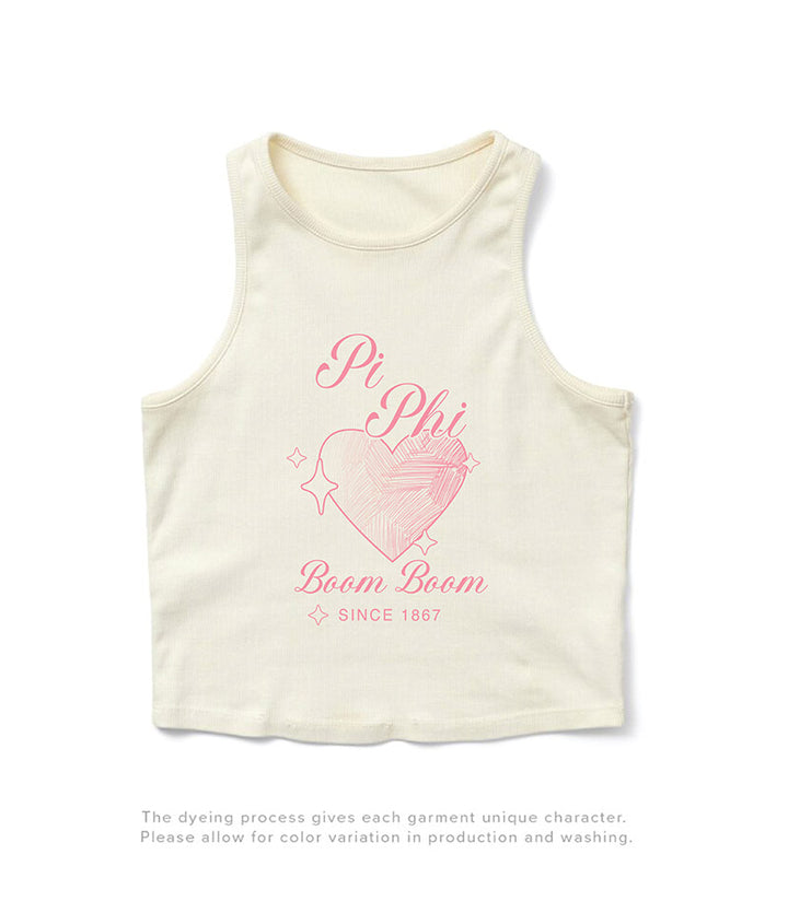 Heart Motto Vanilla Ice Sorority Tank