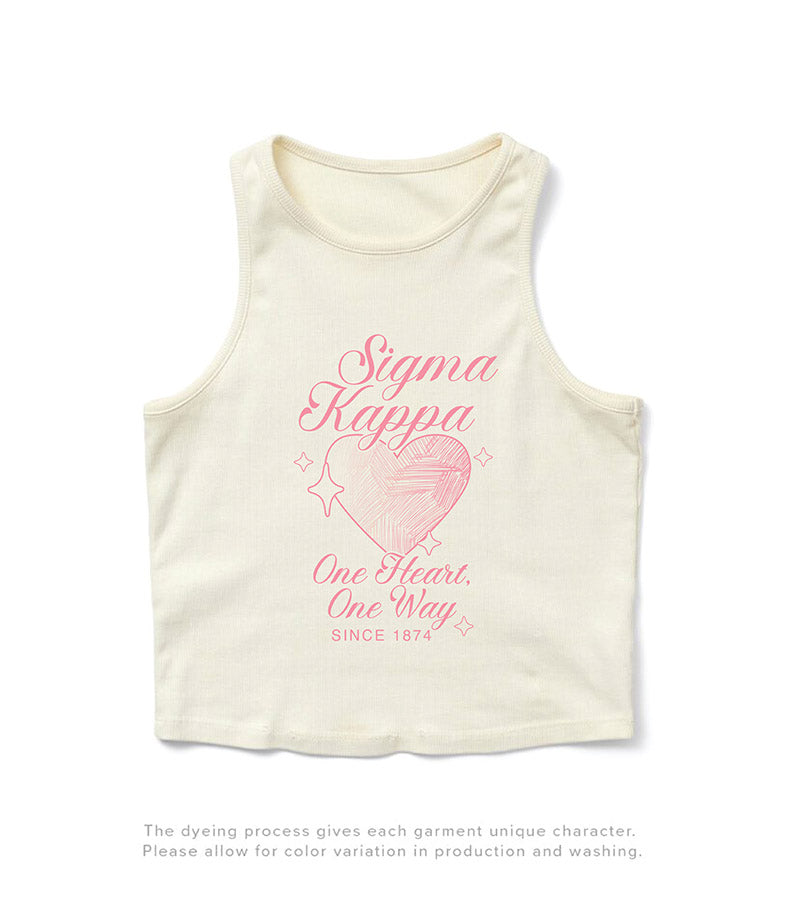 Heart Motto Vanilla Ice Sorority Tank