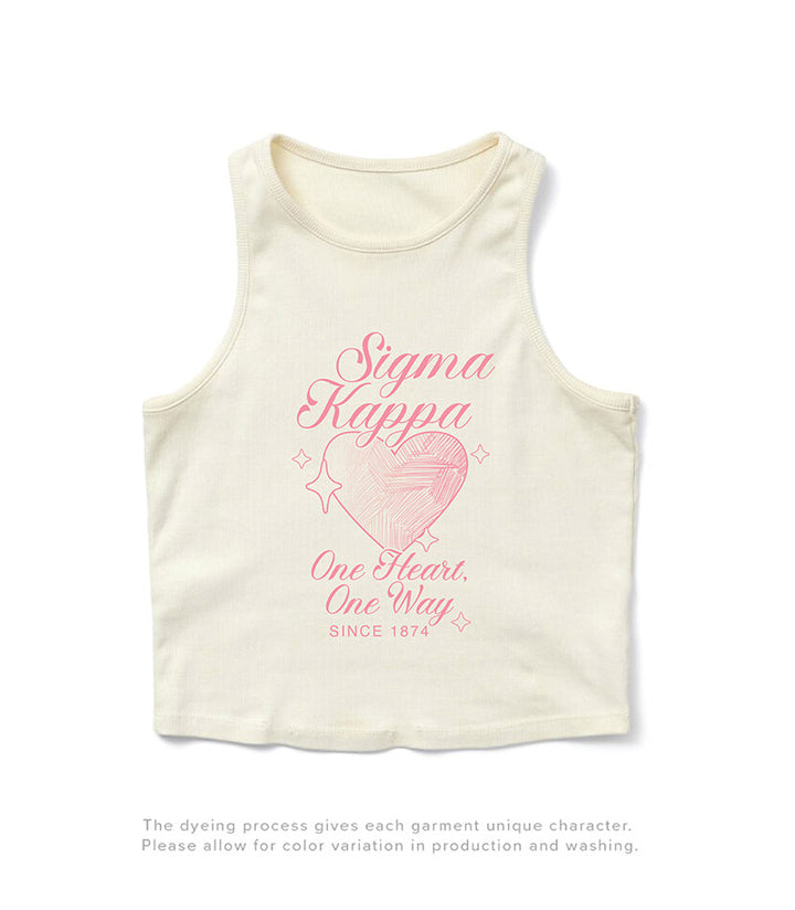 Heart Motto Vanilla Ice Sorority Tank