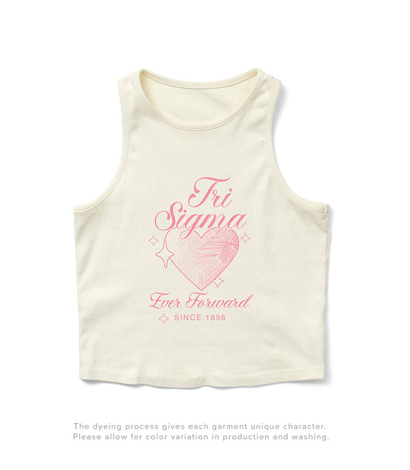 Heart Motto Vanilla Ice Sorority Tank