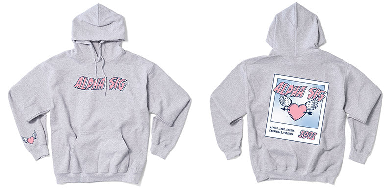 Heart Polaroid Sorority Hoodie - 2XL