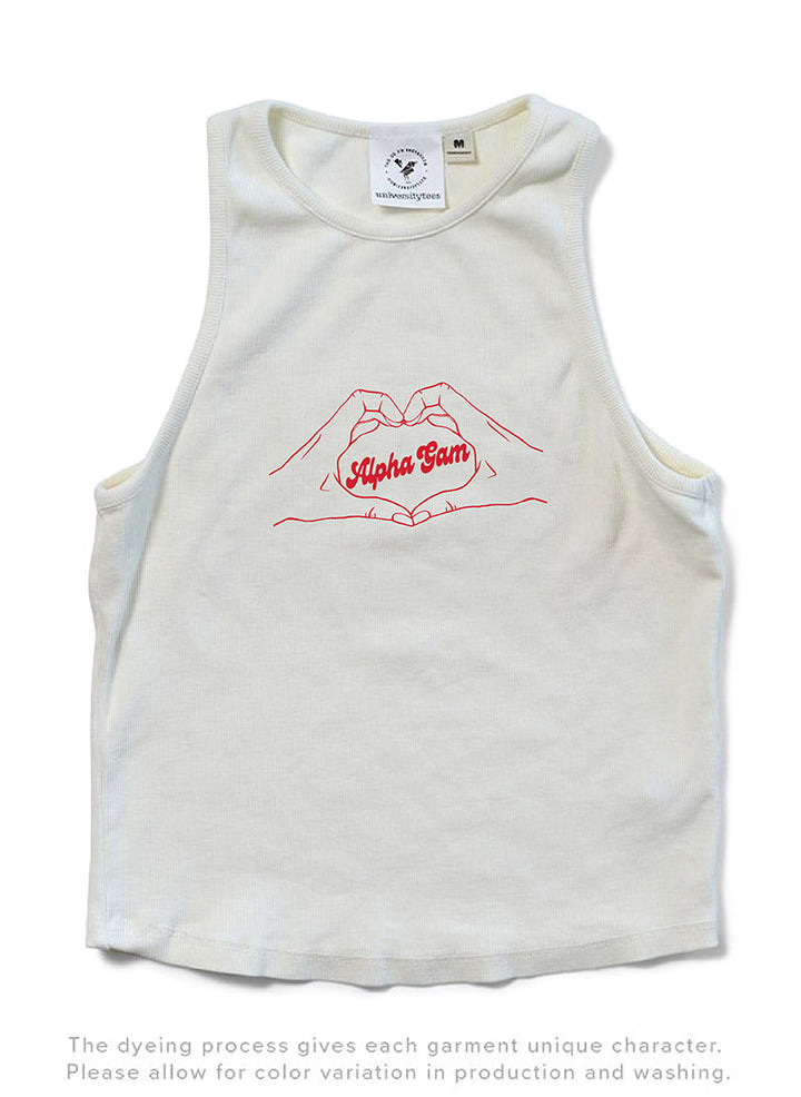 Vanilla Ice Heart Hands Matching Set Sorority Tank