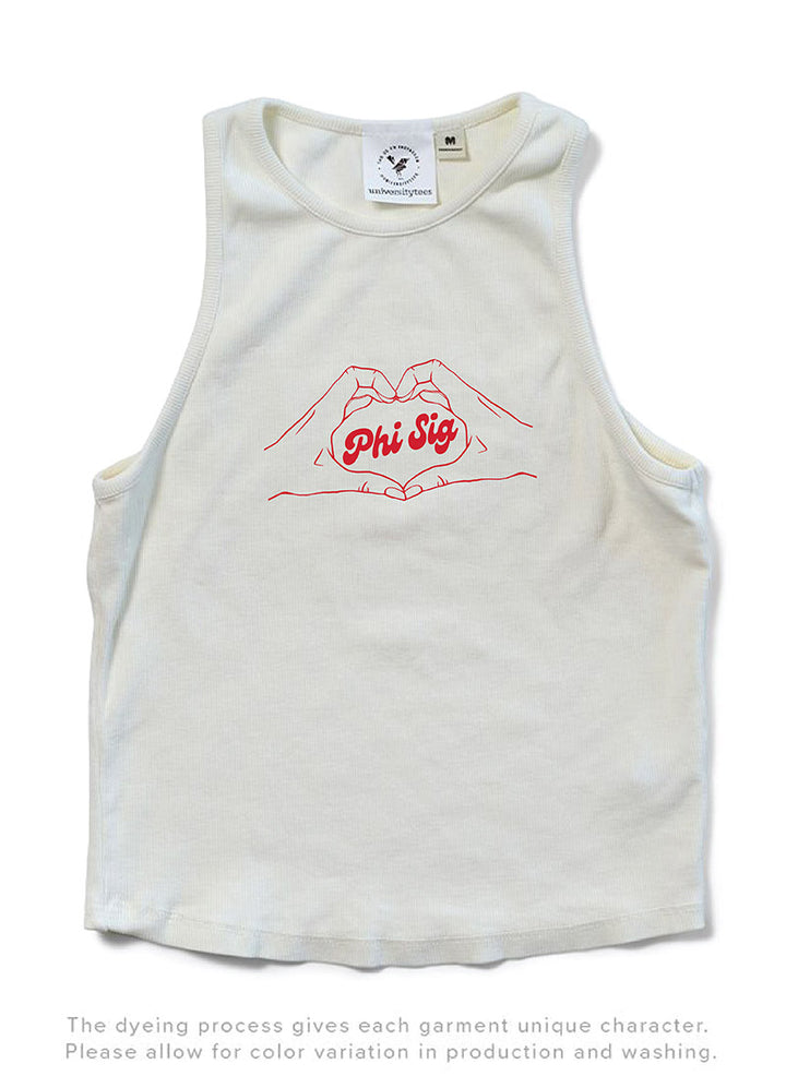 Vanilla Ice Heart Hands Matching Set Sorority Tank