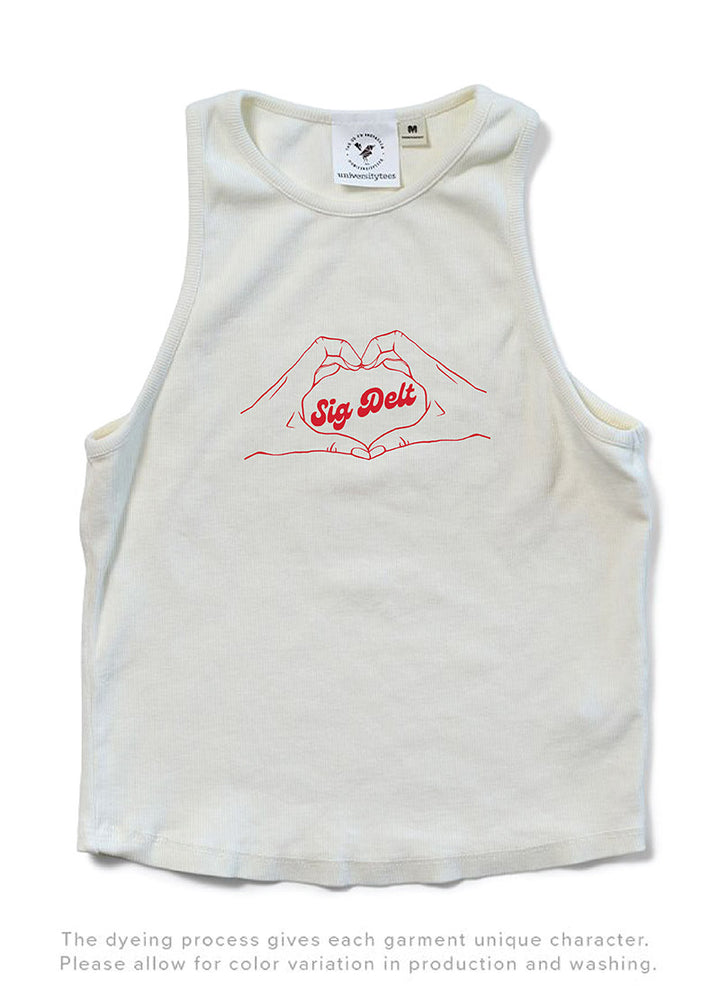 Vanilla Ice Heart Hands Matching Set Sorority Tank