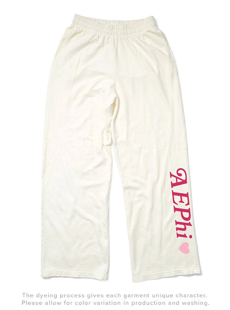 Vanilla Ice Heart Matching Set Light Weight Sorority Wide Leg Sweatpants - 2XL