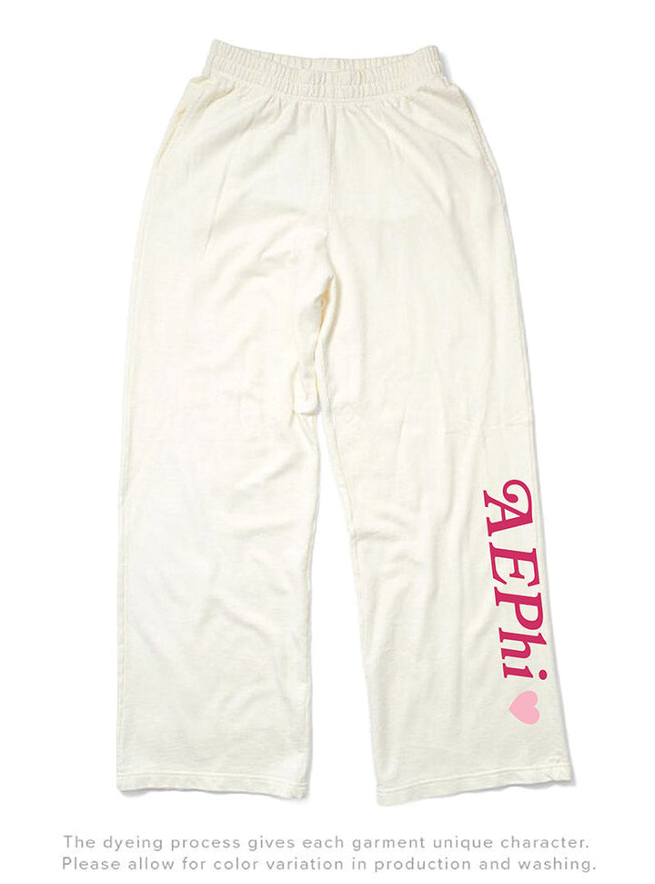 Vanilla Ice Heart Matching Set Light Weight Sorority Wide Leg Sweatpants - 2XL