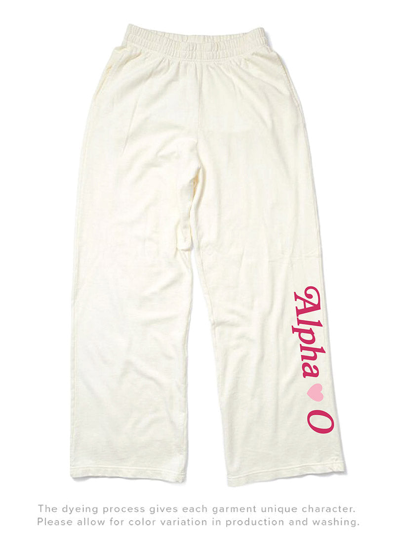 Vanilla Ice Heart Matching Set Light Weight Sorority Wide Leg Sweatpants - 2XL
