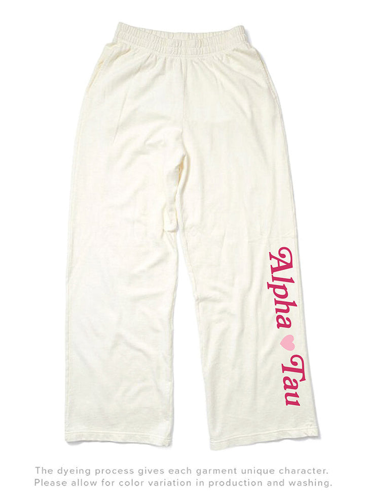 Vanilla Ice Heart Matching Set Light Weight Sorority Wide Leg Sweatpants - 2XL