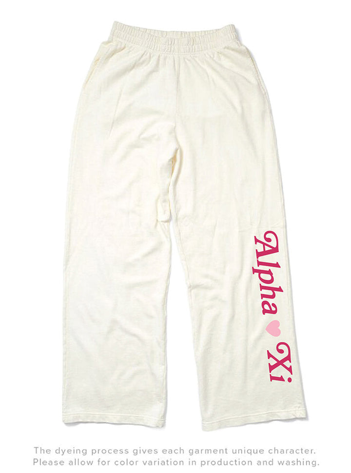 Vanilla Ice Heart Matching Set Light Weight Sorority Wide Leg Sweatpants - 2XL