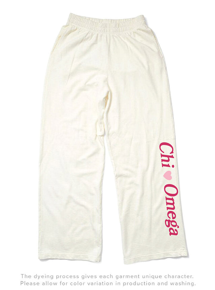 Vanilla Ice Heart Matching Set Light Weight Sorority Wide Leg Sweatpants - 2XL