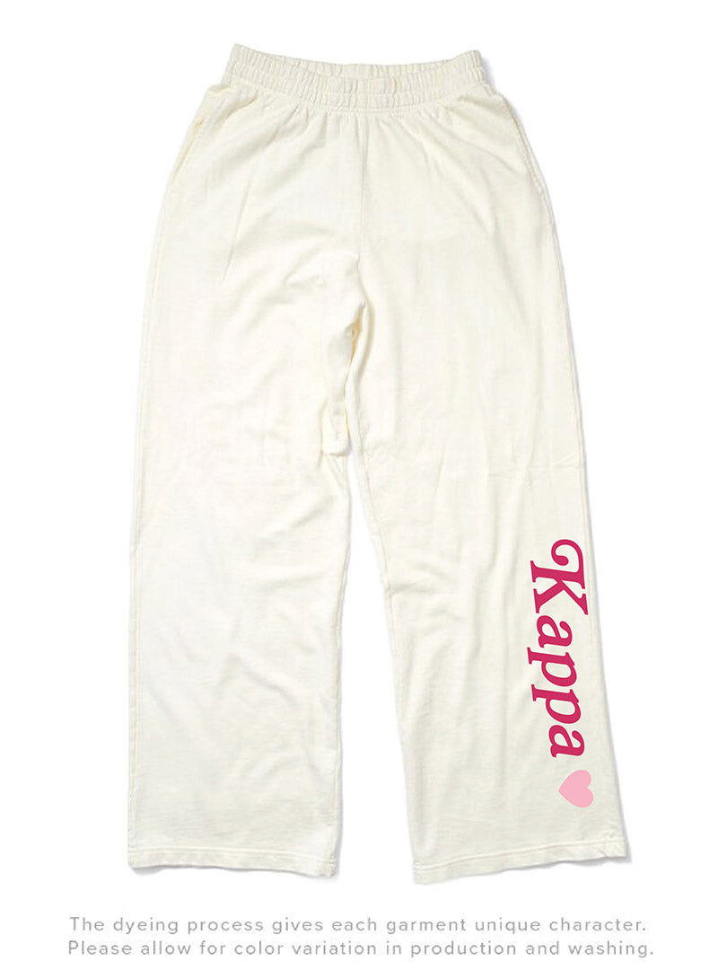 Vanilla Ice Heart Matching Set Light Weight Sorority Wide Leg Sweatpants