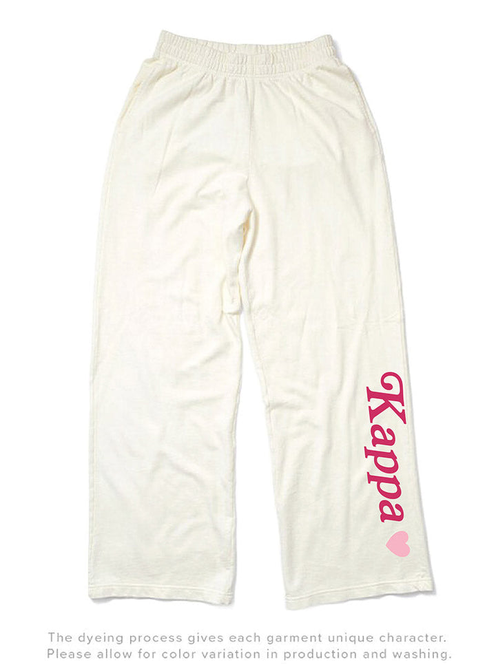 Vanilla Ice Heart Matching Set Light Weight Sorority Wide Leg Sweatpants - 2XL