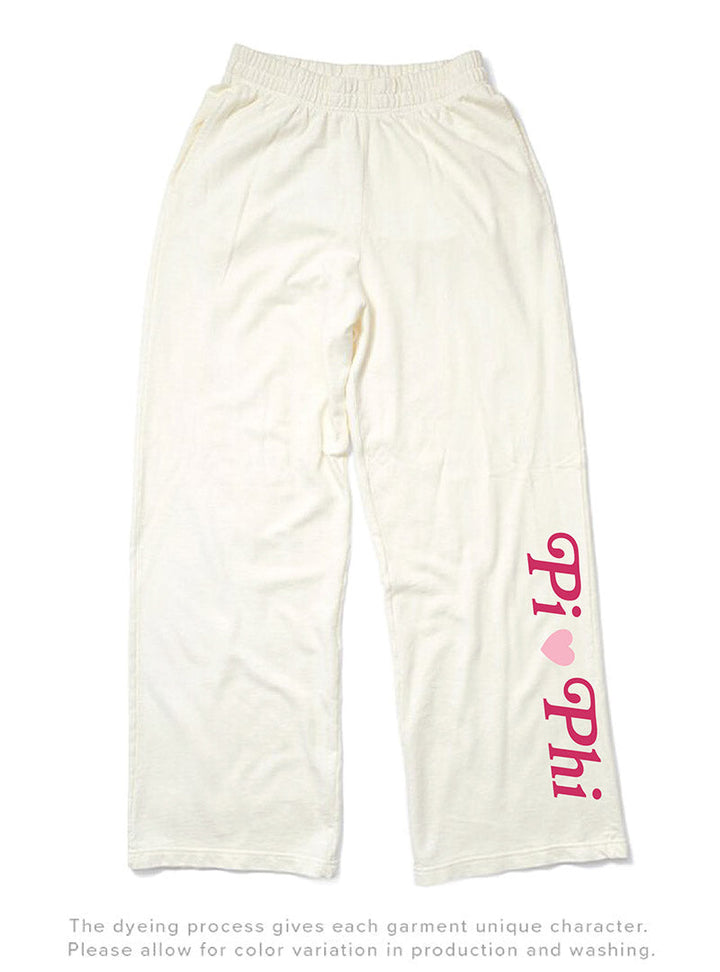 Vanilla Ice Heart Matching Set Light Weight Sorority Wide Leg Sweatpants - 2XL