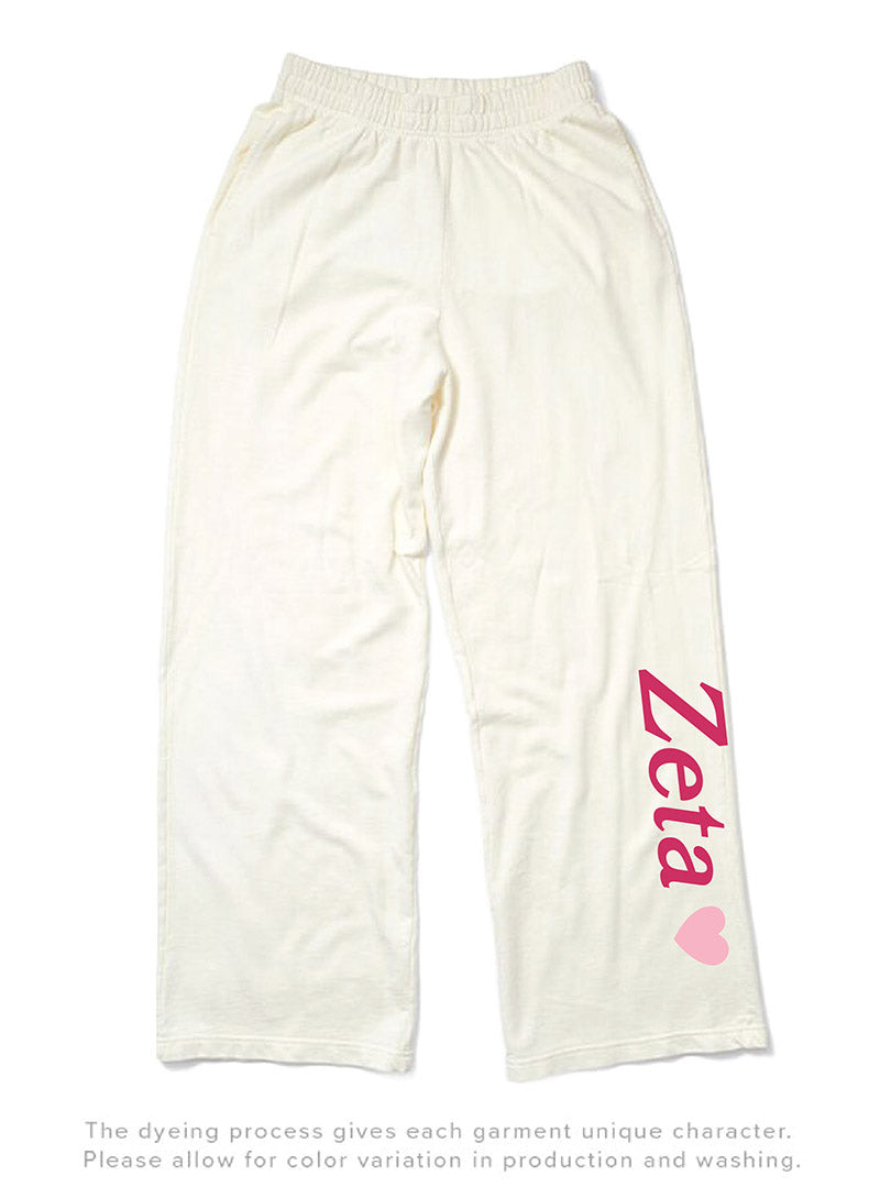 Vanilla Ice Heart Matching Set Light Weight Sorority Wide Leg Sweatpants - 2XL