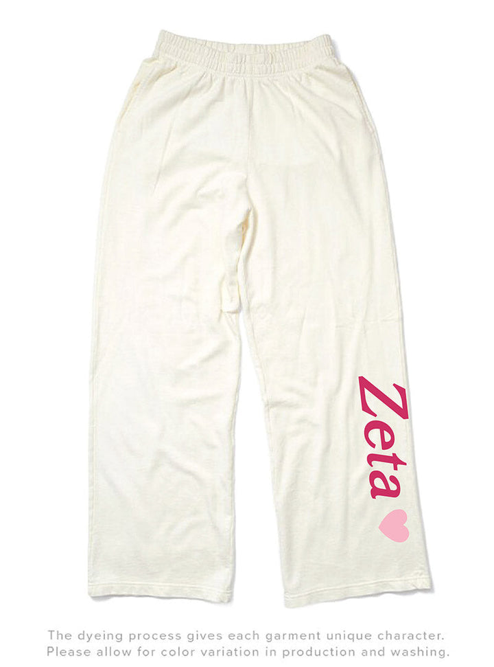 Vanilla Ice Heart Matching Set Light Weight Sorority Wide Leg Sweatpants - 2XL