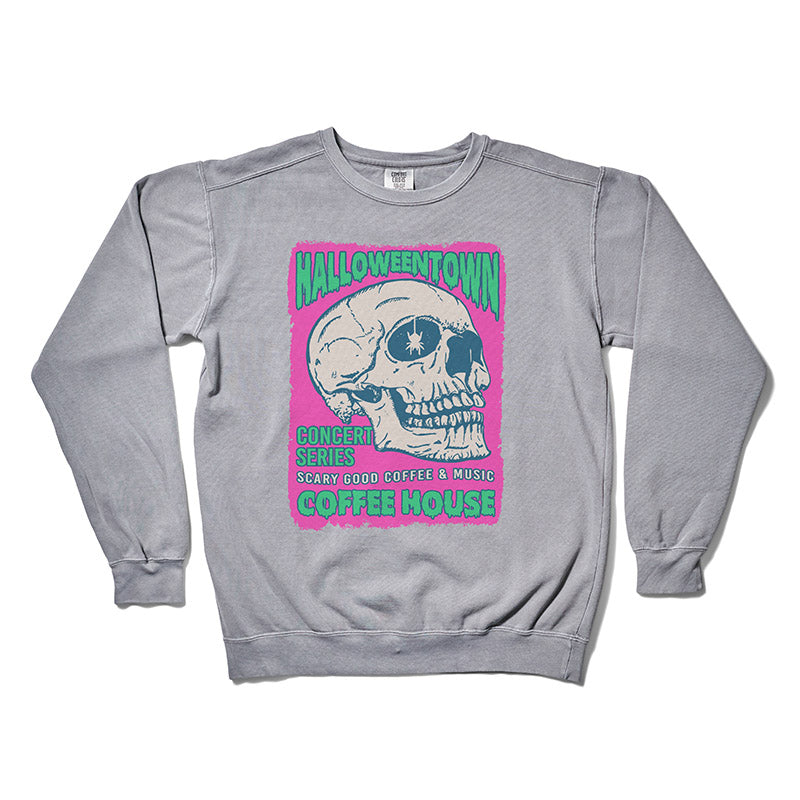 Grey Halloweentown Coffee Crewneck