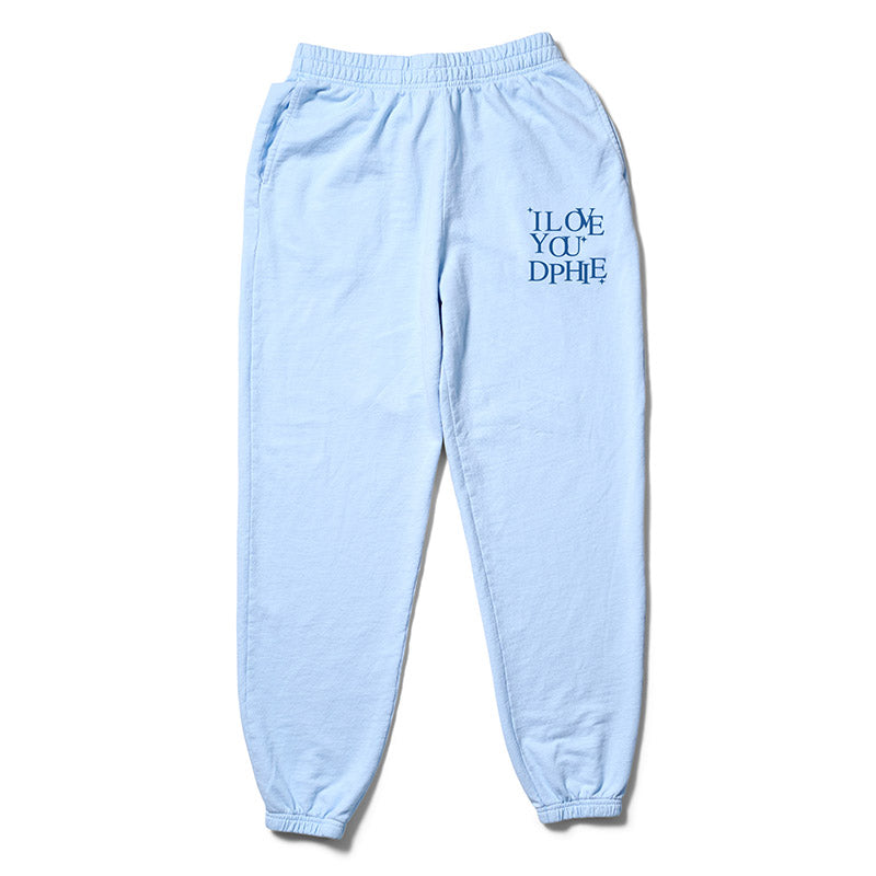 I Love You Arctic Blue Matching Set Light Weight Sorority Joggers