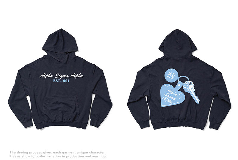 Midnight Sky Hotel Keychain Matching Set Sorority Light Weight Hoodie - 2XL