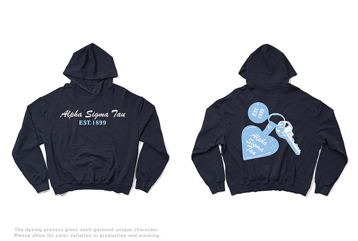 Midnight Sky Hotel Keychain Matching Set Sorority Light Weight Hoodie