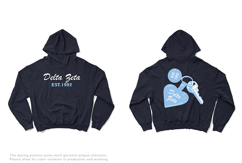 Midnight Sky Hotel Keychain Matching Set Sorority Light Weight Hoodie