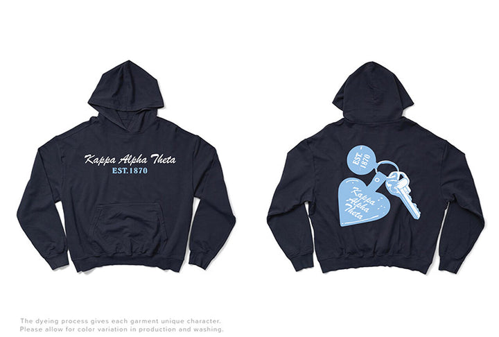 Midnight Sky Hotel Keychain Matching Set Sorority Light Weight Hoodie