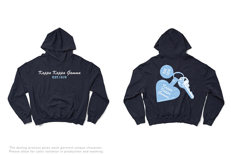 Midnight Sky Hotel Keychain Matching Set Sorority Light Weight Hoodie