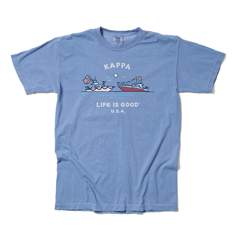 LIFE IS GOOD® Patriotic Boat Sorority Tee - 2XL - 3XL