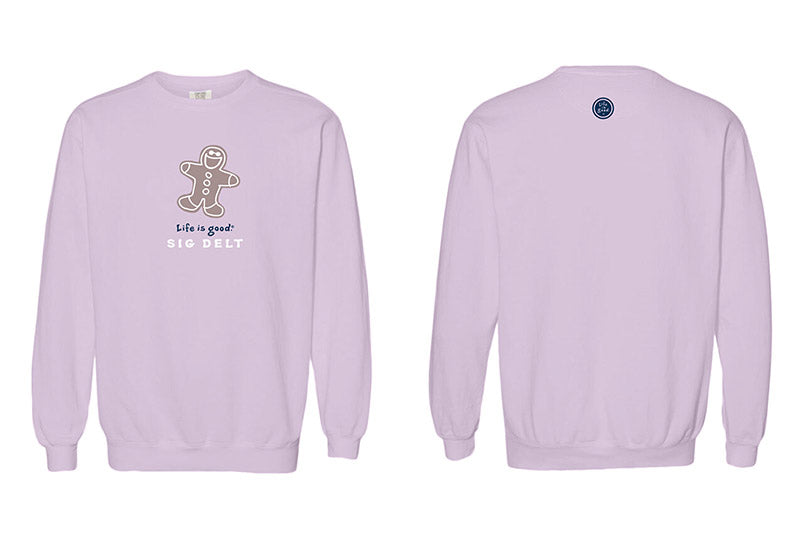 LIFE IS GOOD® Gingerbread Sorority Crewneck - 2XL - 3XL