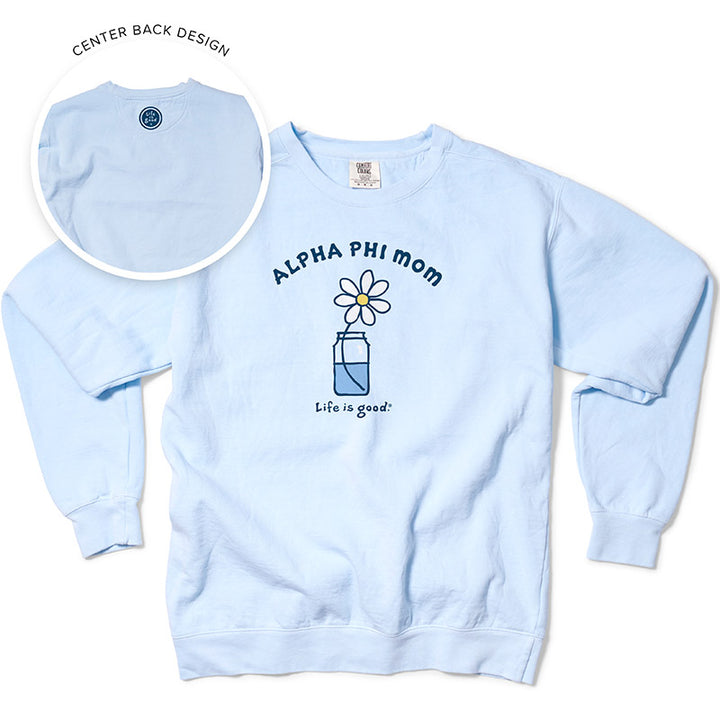 LIFE IS GOOD® Sorority Mom Crewneck - 2XL - 3XL