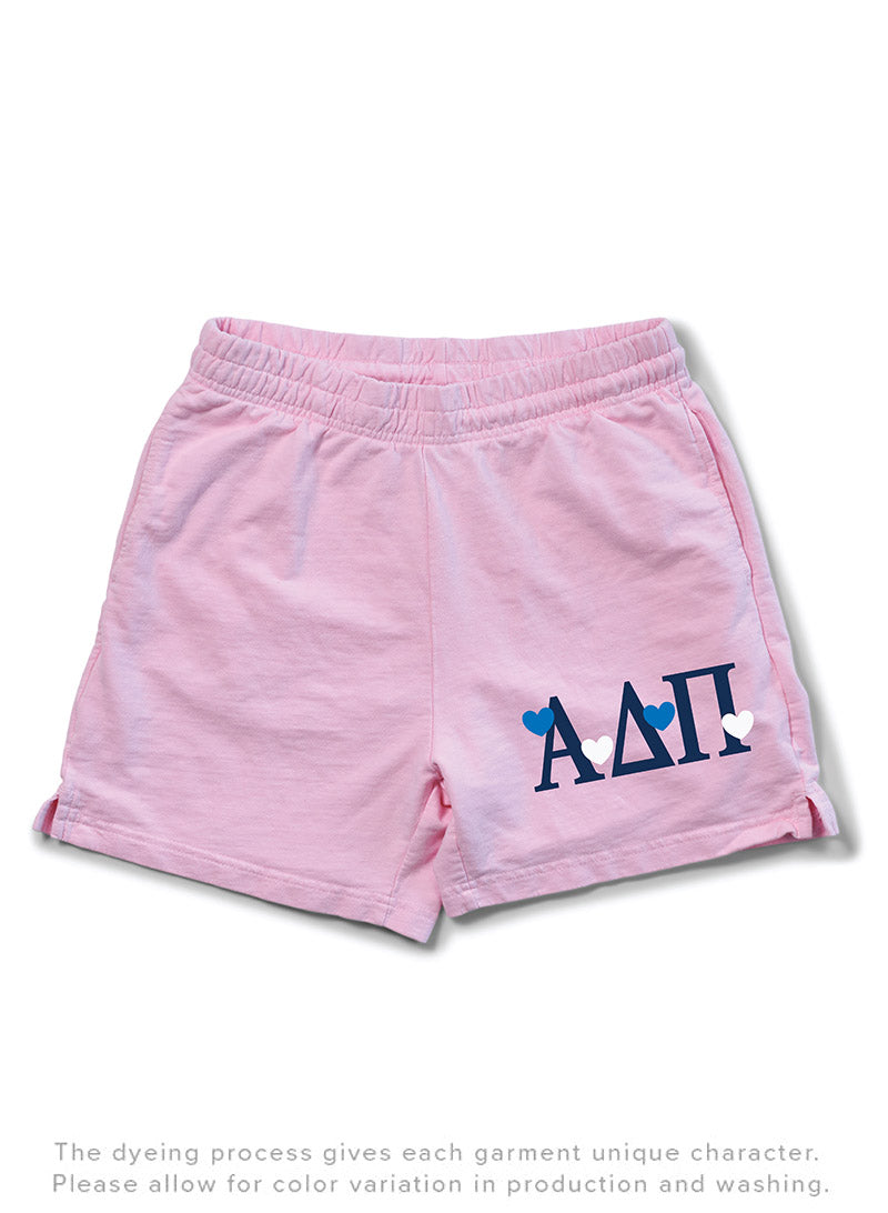 Alpha Delta Pi Bubblegum All Love Matching Set Light Weight Shorts