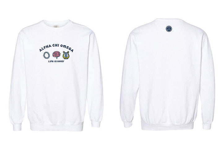 LIFE IS GOOD® Sorority Symbols Crewneck - 2XL - 3XL