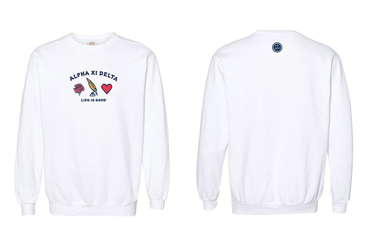 LIFE IS GOOD® Sorority Symbols Crewneck