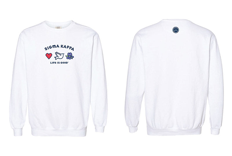 LIFE IS GOOD® Sorority Symbols Crewneck - 2XL - 3XL